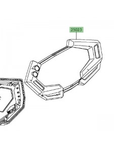 Dessus de compteur Kawasaki Z800 (2013-2016), sans ABS | Réf. 250230085