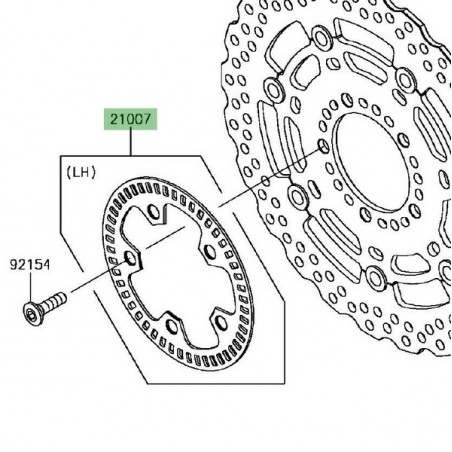 Cible ABS avant Kawasaki Z800 (2013-2016) | Réf. 210070581