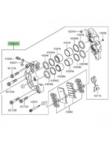 Etrier de frein avant Kawasaki Z800 (2013-2016) | Moto shop 35