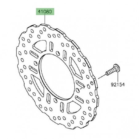 Disque de frein arrière Kawasaki Z800/Z800e (2013-2016) | Réf. 410800576