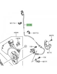 Câble ABS roue arrière Kawasaki Z800 ABS (2013-2016) | Réf. 211760753