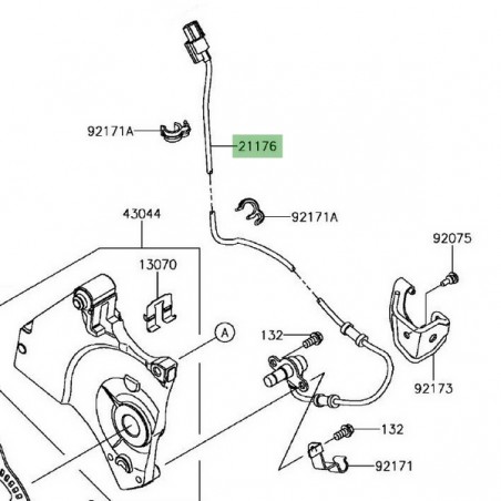 Câble ABS roue arrière Kawasaki Z800 ABS (2013-2016) | Réf. 211760753