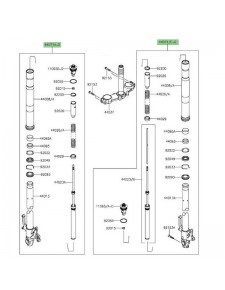 Cache poussière de fourche Kawasaki Z800 (2013-2016) | Moto Shop 35