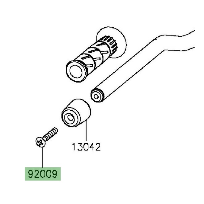 Vis embout de guidon Kawasaki Z800 (2013-2016)