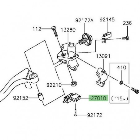 Contacteur d'embrayage Kawasaki 270100729 | Moto Shop 35