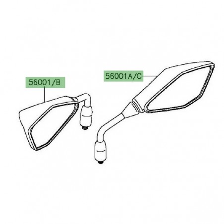 Rétroviseur gauche ou droit Kawasaki Z800 (2013-2016) | Moto Shop 35