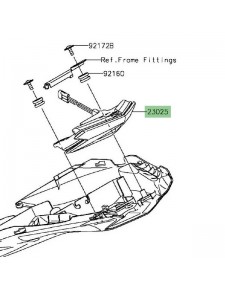 Feu arrière Kawasaki Z800 (2013-2016) | Réf. 230250353