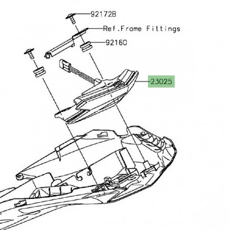 Feu arrière Kawasaki Z800 (2013-2016) | Réf. 230250353