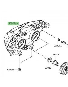 Optique avant Kawasaki Z800 (2013-2016) | Réf. 230070193