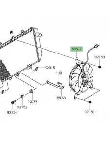 Ventilateur Kawasaki Z800 (2013-2016) | Réf. 595020612