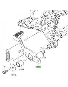 Pédale de frein arrière Kawasaki Z800 (2013-2016) | Réf. 430010716