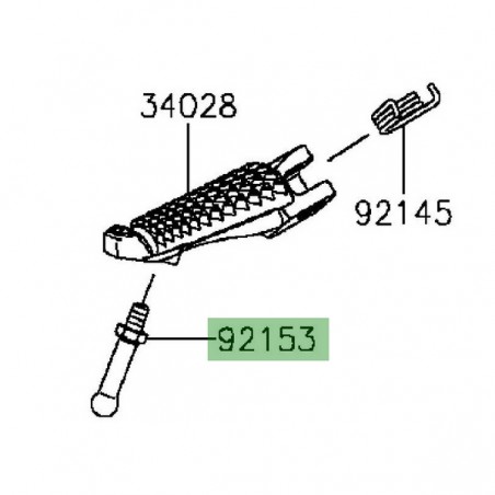 Téton de repose-pieds avant Kawasaki Z800 (2013-2016) | Réf. 921531938