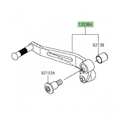 Sélecteur de vitesse Kawasaki Z800 (2013-2016) | Réf. 132360732