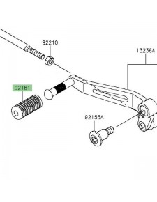 Caoutchouc sélecteur de vitesse Kawasaki Z800 (2013-2016) | Réf. 921611466