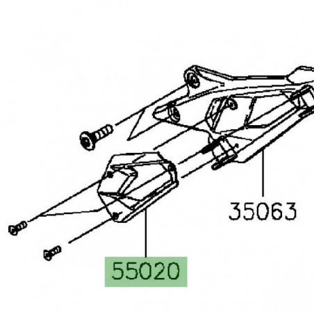 Protection de talon gauche Kawasaki Z800 (2013-2016) | Réf. 550200842