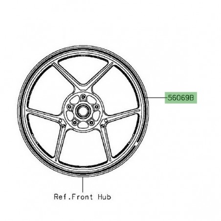 liserés de jante avant Kawasaki Z800 (2013-2016) | Moto Shop 35