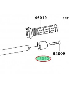 Embout de guidon Kawasaki Z800e (2013-2016) | Réf. 130421005