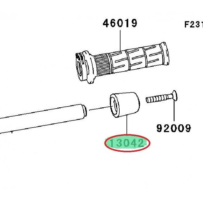 Vis embout de guidon Kawasaki Z800 (2013-2016)