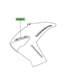 Autocollant "Er-6n" écopes latérales Kawasaki Er-6n (2009-2011)