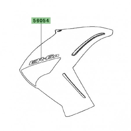 Autocollant "Er-6n" écopes latérales Kawasaki Er-6n (2009-2011) | Moto Shop 35
