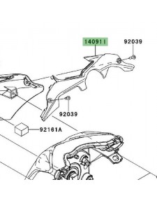 Entourage de compteur Kawasaki Er-6n (2009-2011) | Réf. 140911589