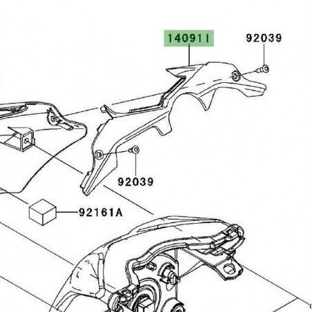 Entourage de compteur Kawasaki Er-6n (2009-2011) | Réf. 140911589