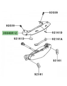 "Centre" coque arrière Kawasaki Er-6n (2009-2011) | Moto Shop 35