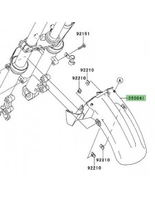 Partie arrière garde-boue avant Kawasaki Er-6n (2009-2011) | Réf. 350040111