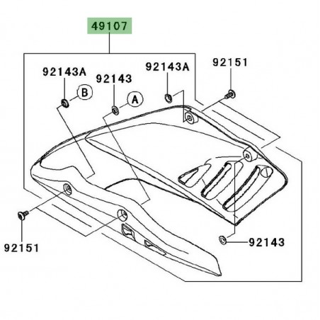 Sabot moteur Kawasaki Er-6n (2009-2011) | Réf. 4910700746Z