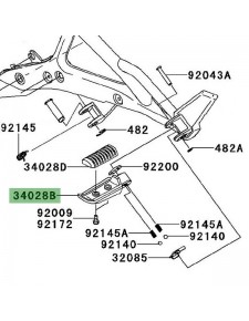 Repose-pieds arrière Kawasaki Er-6n (2009-2011)