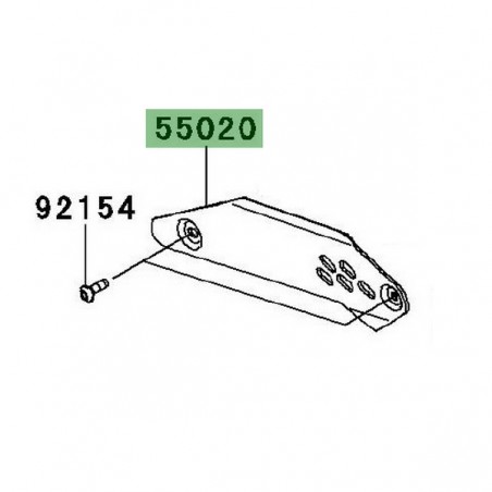 Protection de talon gauche Kawasaki Er-6n (2009-2011) | Réf. 550200461
