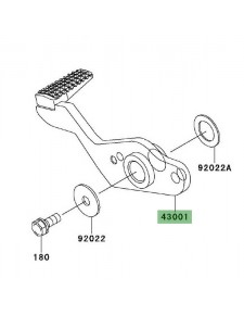 Pédale de frein arrière Kawasaki Er-6n (2009-2011) | Réf. 430010104