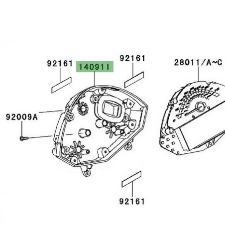 Dessous de compteur Kawasaki Er-6n (2009-2011) | Réf. 140920849