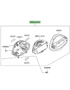 Ensemble compteur Kawasaki Er-6n (2009-2011)