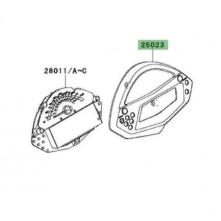 Dessus de compteur Kawasaki Er-6n ABS (2009-2011) | Réf. 250230048