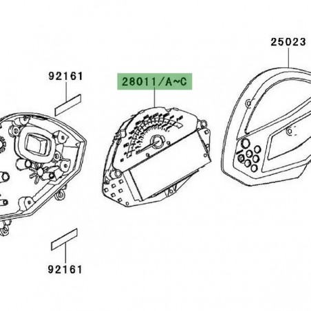 Compteur seul Kawasaki Er-6n ABS (2009-2011) | Moto Shop 35