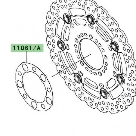 Joint disque de frein avant Kawasaki Er-6n ABS (2009-2010) | Réf. 110610201