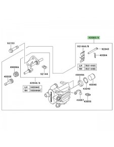 Étrier de frein avant Kawasaki Er-6n (2009-2011), avec ou sans ABS | Moto Shop 35