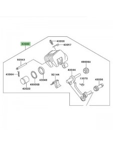 Étrier de frein arrière Kawasaki Er-6n (2009-2011) | Réf. 430800085DJ