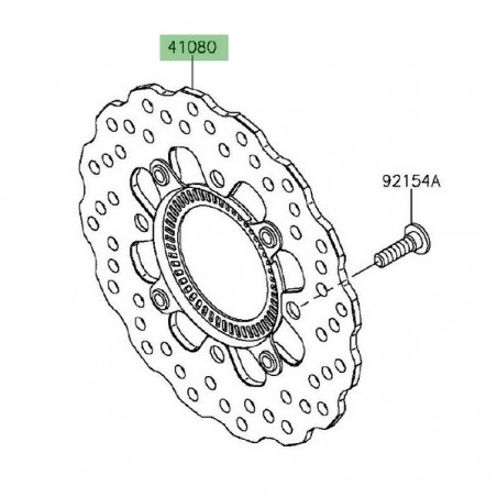 Disque de frein arrière Kawasaki Er-6n ABS (2009-2010) | Réf. 410800164