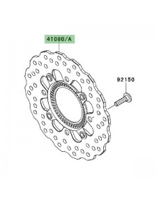 Disque de frein arrière Kawasaki Er-6n ABS (2011) | Réf. 410800201