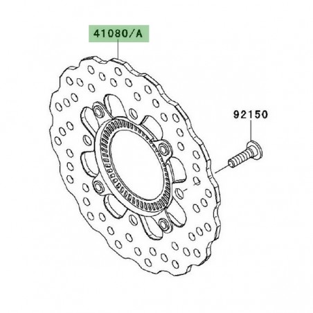 Disque de frein arrière Kawasaki Er-6n ABS (2011) | Réf. 410800201