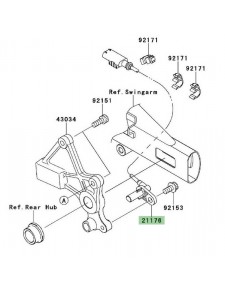 Câble ABS roue arrière Kawasaki Er-6n ABS (2009-2011) | Réf. 211760041