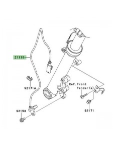 Câble ABS roue avant Kawasaki Er-6n ABS (2009-2011) | Réf. 211760040