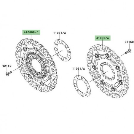 Disque de frein avant Kawasaki Er-6n ABS (2009-2010) | Moto Shop 35
