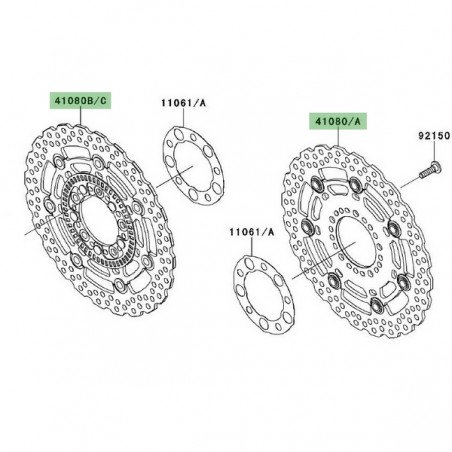 Disque de frein avant Kawasaki Er-6n ABS (2011) | Moto Shop 35