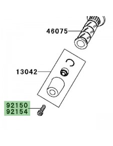 Vis fixation d'embout de guidon Kawasaki Er-6n (2009-2011) | Moto Shop 35