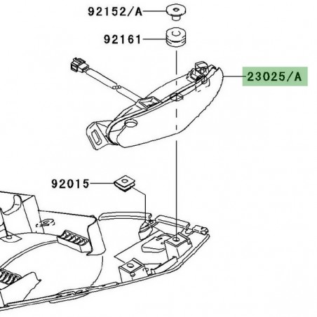 Feu arrière à Leds Kawasaki Er-6n (2009-2011) | Réf. 230250384