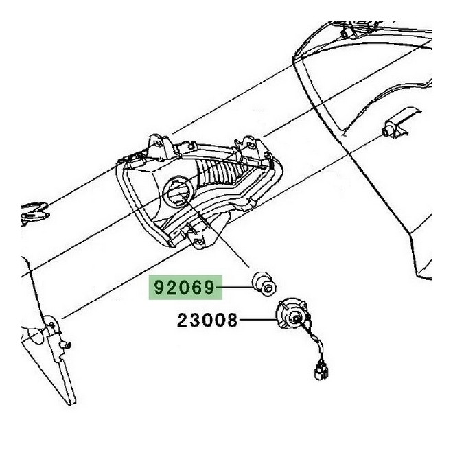 Ampoule (12V/10W) de clignotants avant Kawasaki Er-6n (2009-2011) | Réf. 920690106