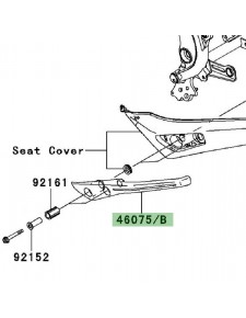 Poignée passager gauche Kawasaki Er-6n (2009-2011) | Moto Shop 35